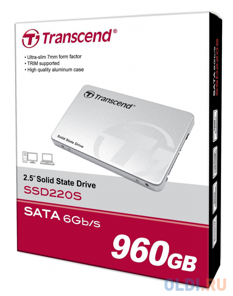 SSD накопитель Transcend 220S 960 Gb SATA-III TS960GSSD220S