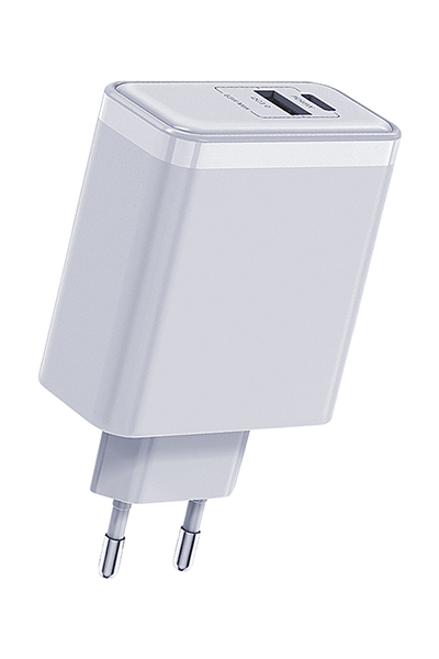 Сетевое зарядное устройство Qumo Energy 65 Вт, USB, USB type-C, Quick Charge, PD, 3А, белый (Charger 0075)