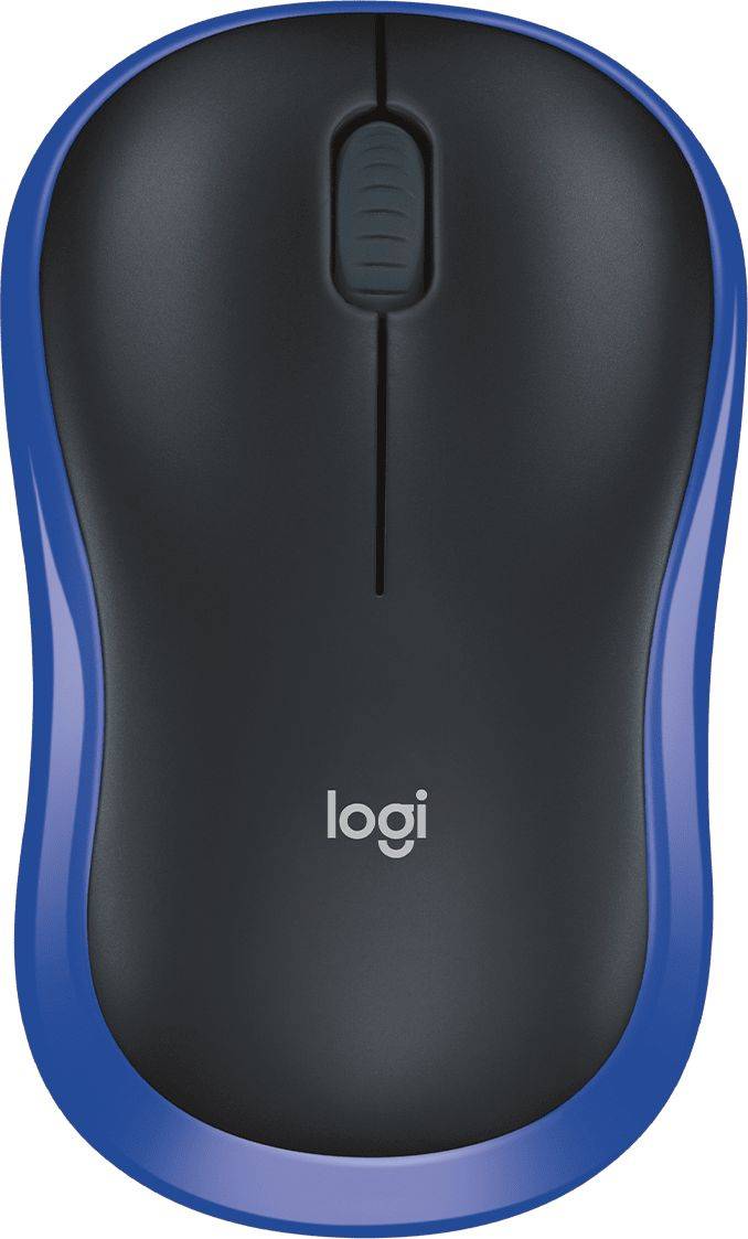 Мышь Logitech M185, синий/черный (910-002236)