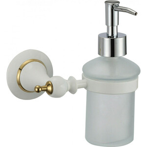 Дозатор для жидкого мыла Savol серия 69w белый/стекло матовое (S-06931W)