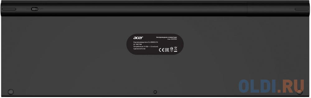 Клавиатура Acer OKR300,  USB, Радиоканал, черный [zl.kbdee.014]