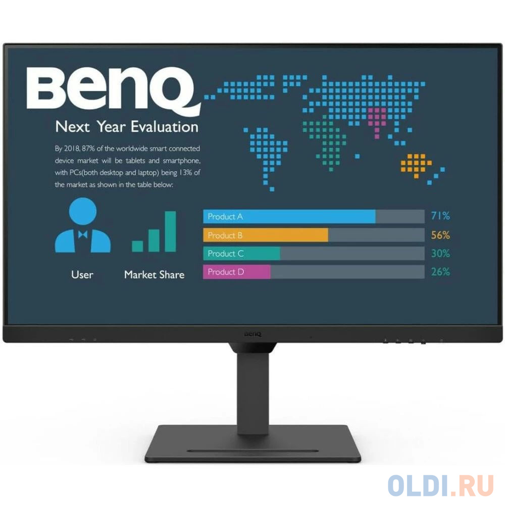 Benq BL2490 23.8&#039;&#039;, 1920x1080, IPS,  60Hz, 20M:1, 250cd, 5ms, 2*HDMI, DP, Speakers, Flicker-free;Low Blue Light, 3Y, Black