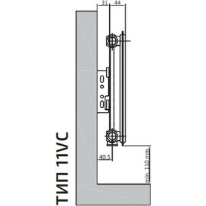 Радиатор стальной Heaton Plus Ventil Compact VC 500х700 тип 11