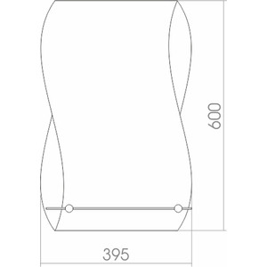 Зеркало Mixline Домино 39,5х60 с полкой (4620001980420) в Москвe