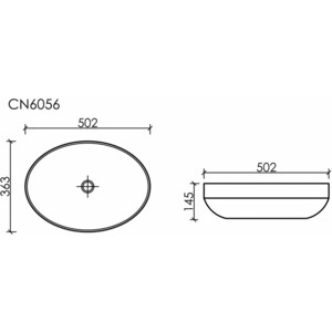 Раковина-чаша Ceramicanova Element 50х36 белая (CN6056) в Москвe