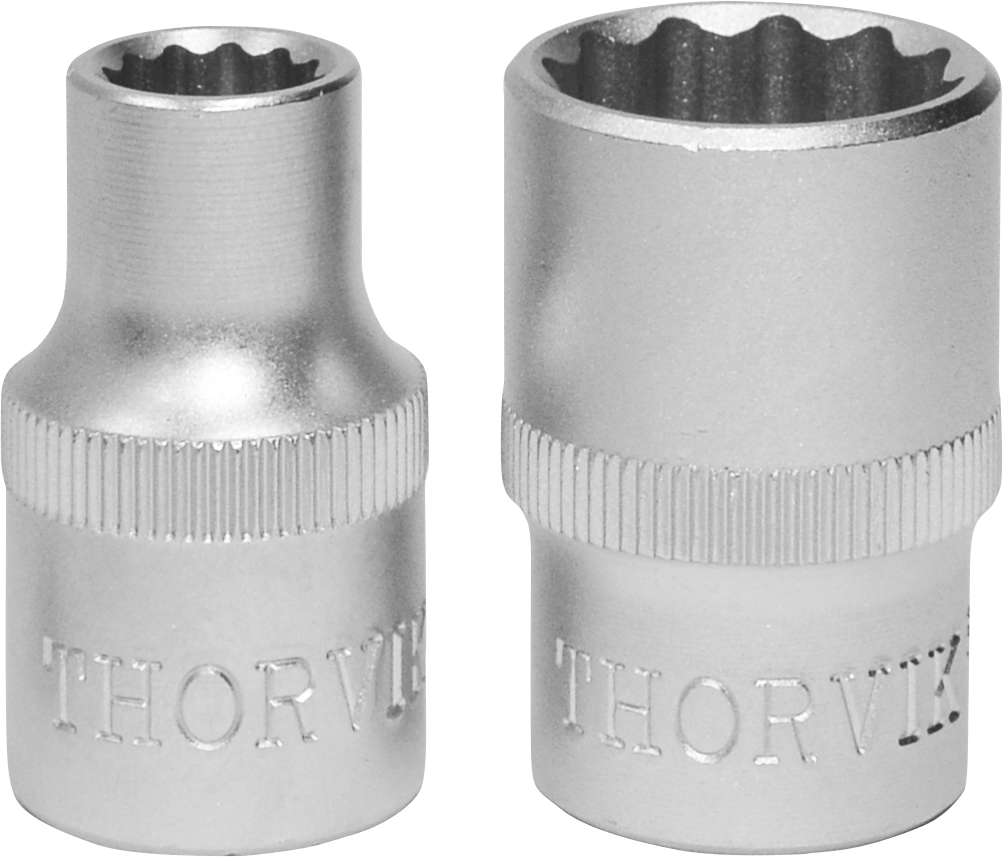 Головка торцевая Thorvik, 12-гранная, 13мм, 1/2", высота 38мм (FS21213)