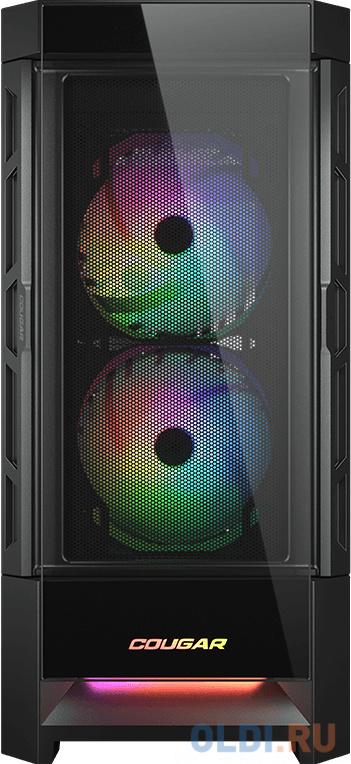 Cougar Duoface RGB, 2х140мм + 1x120mm ARGB Fan, ARGB Fan Hub, без БП, черный, ATX в Москвe