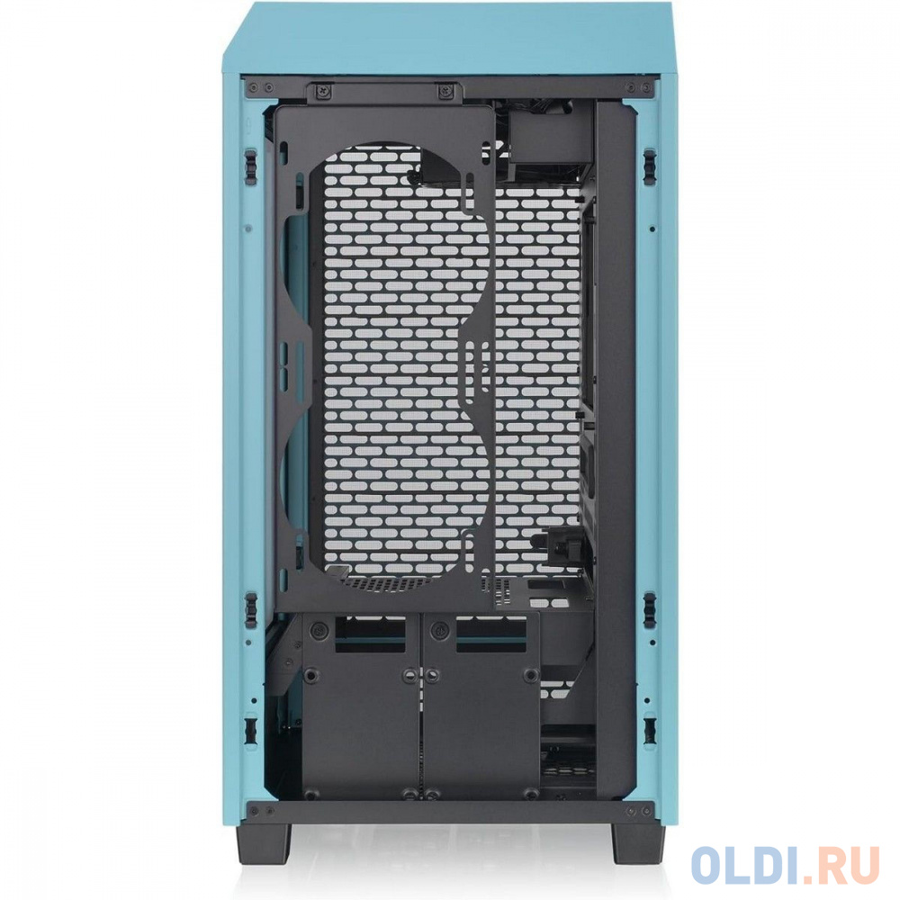 Корпус Thermaltake The Tower 200 Turquoise /Turquoise/Win/SPCC/Tempered Glass*1/CT140 Fan*2/Color Box в Москвe