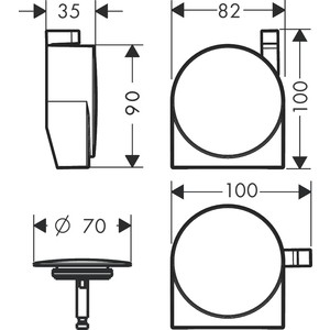 Наружная часть Hansgrohe Exafill s хром (58117000)