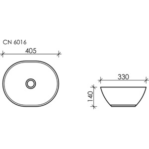 Раковина-чаша Ceramica Nova Element 40х33 белая (CN6016) в Москвe