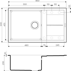 Кухонная мойка Omoikiri Sumi 86 SA бежевая (4993648)