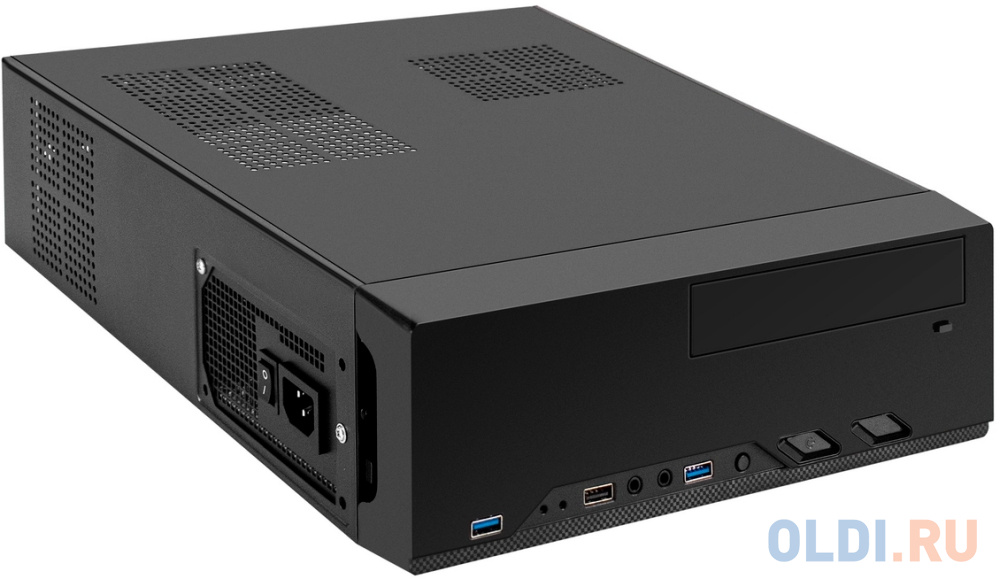 Корпус Desktop ExeGate MI-208U2 (mini-ITX/mATX, без БП, 1*USB+2*USB3.0, аудио, черный)