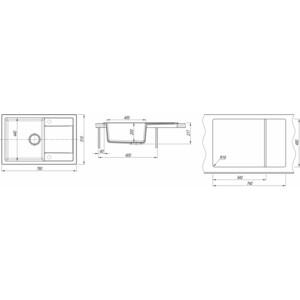 Кухонная мойка Dr.Gans Техно 760 терра (25.030.D0760.405)