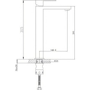 Смеситель для раковины Haiba HB803-2 сталь (HB11803-2)