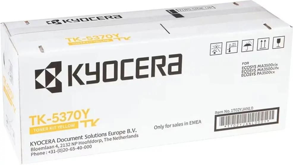 Картридж лазерный Kyocera TK-5370Y/1T02YJANL0, желтый, 5000 страниц, оригинальный для Kyocera с чипом