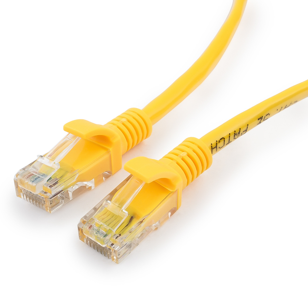 Сетевой кабель Gembird Cablexpert UTP cat.5e 0.5m Yellow PP12-0.5M/Y