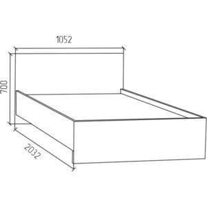 Кровать МДК Black 100х200 Красный (BL - КР10К)