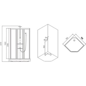Душевая кабина SSWW универсальная (W0913H) в Москвe