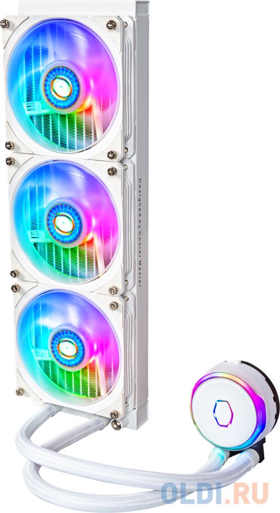 Система охлаждения/ Cooler Master MasterLiquid PL360 Flux White Edition (280W, 360mm, ARGB, fans:3x120mm/72.37CFM/32dBa/2300rpm, 1700/1200/115X/2066/2 в Москвe