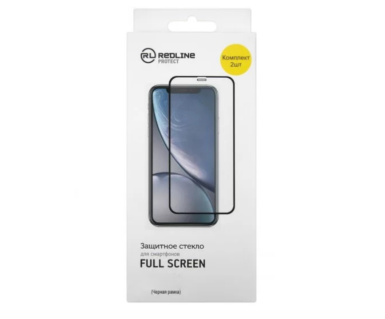 Стекло защитное Red Line iPhone 11 Pro Max (6.5") Full Screen tempered glass FULL GLUE черный (комплект 2 шт.) УТ000028483