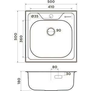 Кухонная мойка Omoikiri Saru 50 нержавеющая сталь (4997395)