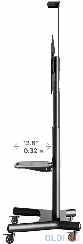Мобильная стойка ONKRON TS1881 на 1 ТВ/ 55-80" портретная/альбомная ориентация черный в Москвe