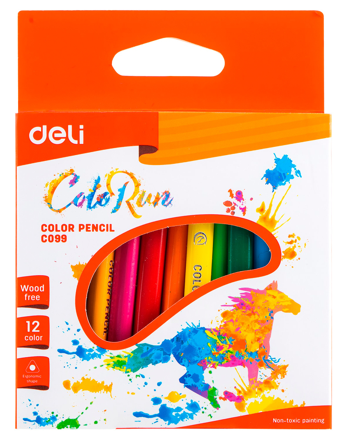 Набор цветных карандашей Deli ColoRun EC09900, трехгранные, 12 шт., заточенные (EC09900)