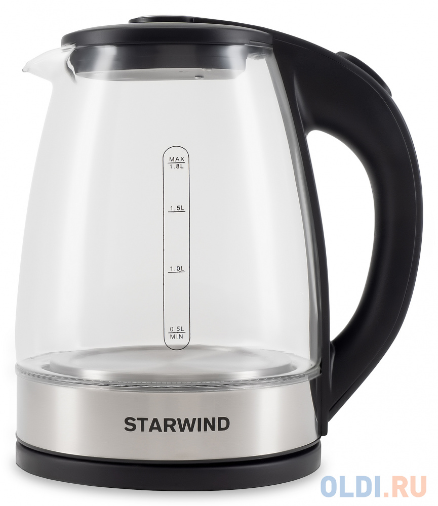 Чайник электрический StarWind SKG2775 1700 Вт чёрный 1.7 л стекло