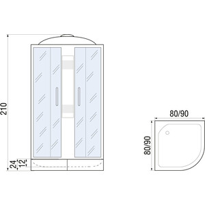 Душевая кабина River Rein 80/24 МТ