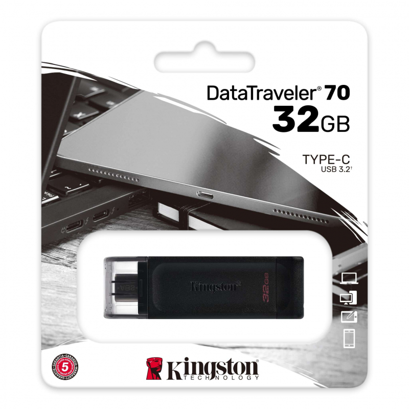 Флешка Kingston 32Gb DataTraveler 70 (DT70/32GB) USB 3.2