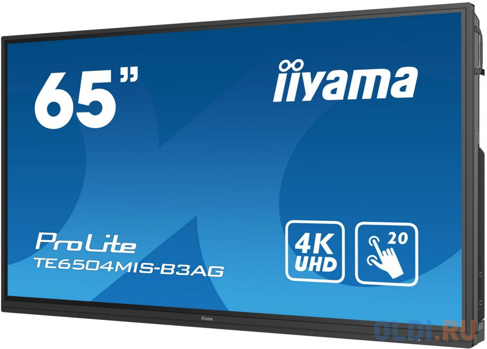 Панель LED 65" iiYama TE6504MIS-B3AG черный 3840x2160 60 Гц Wi-Fi VGA 3 х HDMI 2 х USB RJ-45 RS-232C в Москвe