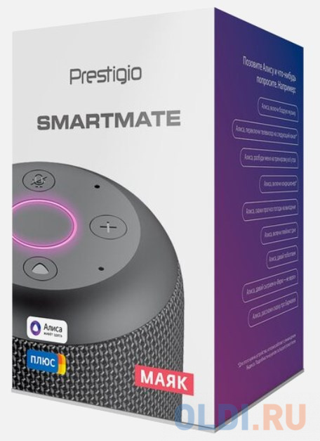 Колонка портативная 1.0 (моно-колонка) Prestigio Smartmate Черный