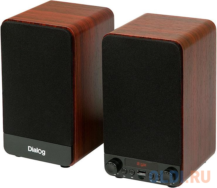 Dialog Jazz AJ-13 BROWN - акустические колонки 2.0, 2*15W RMS, Bluetooth, FM, USB+microSD reader в Москвe