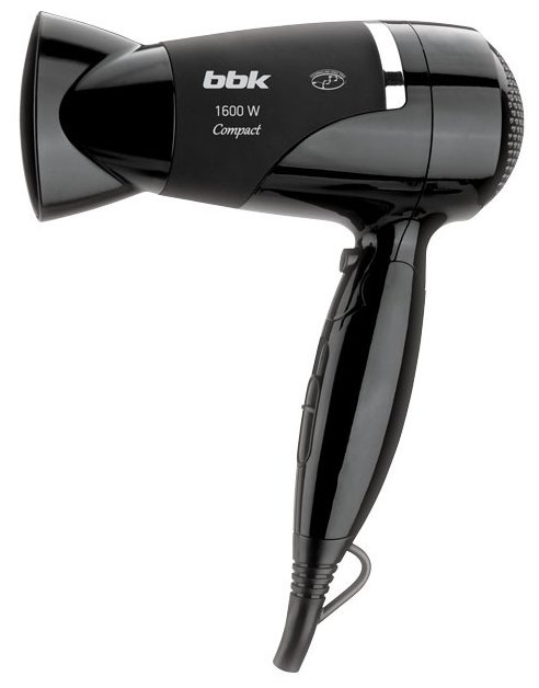 Фен BBK BHD1602I 1600Вт, 2 режима, черный (BHD1602I)