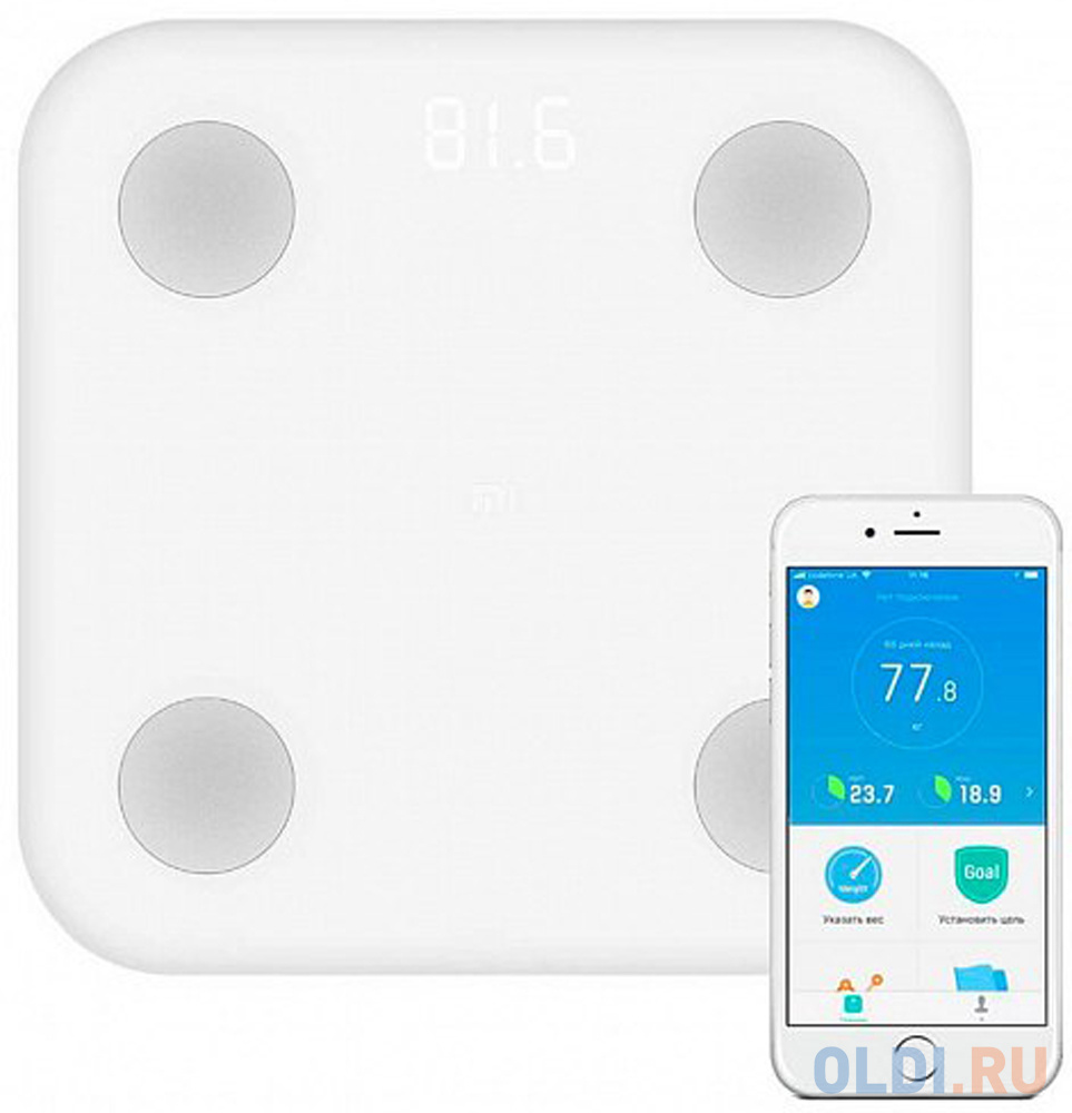 Весы напольные Xiaomi Mi Body Composition Scale 2 белый серый