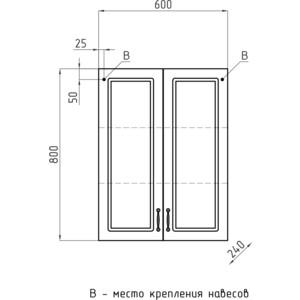 Шкафчик Style line Олеандр-2 Люкс 60 рельеф пастель (4650134471335)