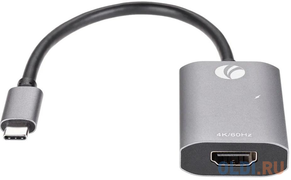 Aдаптер USB 3.1 Type-Cm --> HDMI A(f) , 4K@60Hz, PD charging, Alum Shell, VCOM <CU452A>