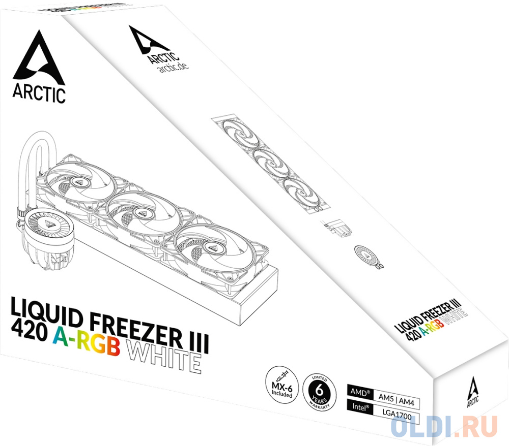 Жидкостная система охлаждения Arctic Cooling Arctic Liquid Freezer III-420 A-RGB White Multi Compatible All-In-One CPU Water Cooler  (ACFRE00153A)