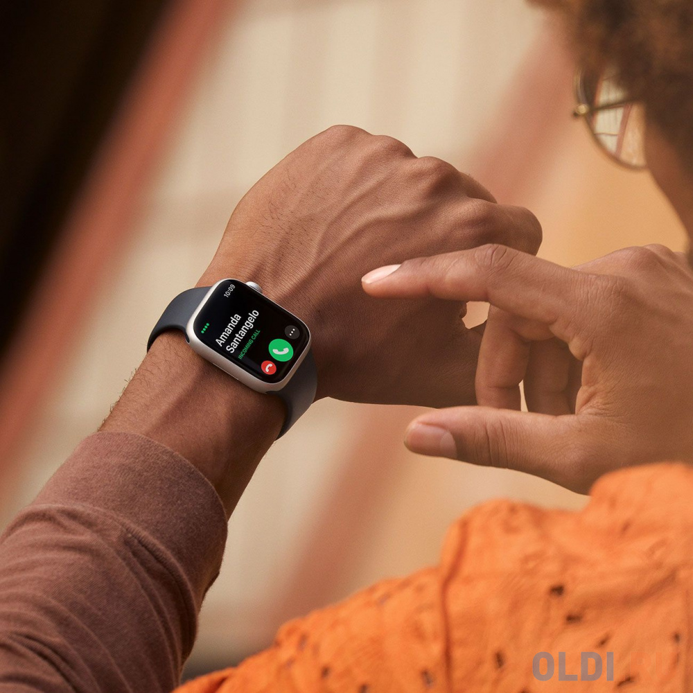 Смарт-часы Apple Watch Series 8 А2771 45мм OLED корп.красный рем.красный разм.брасл.:M/L (MNUU3LL/A)