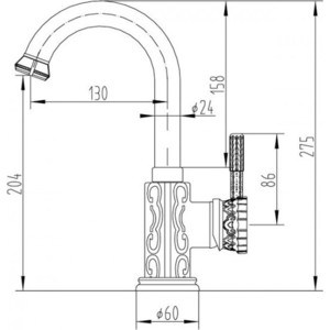 Смеситель для раковины ZorG Antic бронза (A 113U-BR)