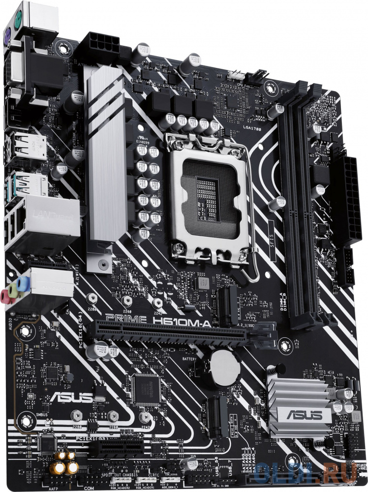 ASUS PRIME H610M-A-CSM, LGA1700, H610, 2*DDR5, VGA + DP + HDMI, 4 SATA 6, 2*M.2, USB 3.2, USB 2.0, mATX; 90MB1G20-M0EAYC в Москвe