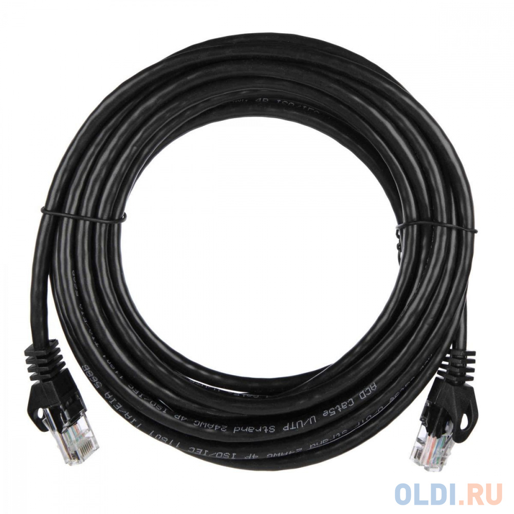 Патч-корд ACD-LPU5C-50B (ACD-LPU5C-50B) Cat5e UTP 24AWG 4Pair, 7/0.18мм CU Черный, 5.0м (741814) в Москвe