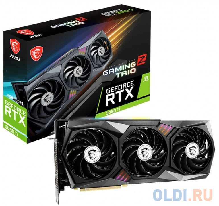 Видеокарта MSI nVidia GeForce RTX 3060 Ti GAMING Z TRIO LHR 8192Mb