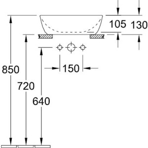 Раковина-чаша Villeroy Boch Artis CeramicPlus 41х41 (417841R1)