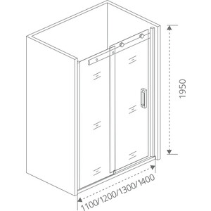 Душевая дверь Good Door Puerta WTW 110х195 прозрачная, хром (WTW-110-C-CH) в Москвe