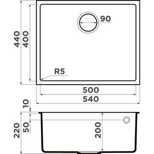 Кухонная мойка Omoikiri Bosen 54-U WH белая (4993164)