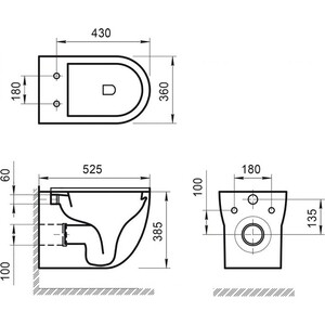 Комплект унитаза BelBagno Onda с инсталляцией и сиденьем микролифт (BB066CHR, BB870SC, 38775001)