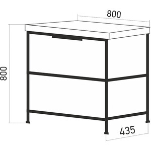 Тумба с раковиной Mixline Бруклин 80х45 бетон (4630099745191, 4640021064733) в Москвe