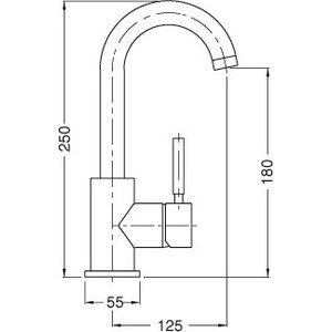 Смеситель для раковины Cezares Olimp (OLIMP-LSM2-02-L)