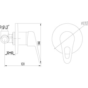 Смеситель для душа Lemark Luna с гигиеническим набором (LM4123C, LM8085C, LM8091C) в Москвe